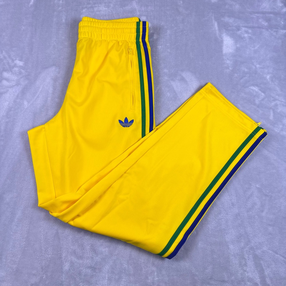 Adidas OriginalsFirebird WC Track Pans Mens S Yellow Blue Green Brazil